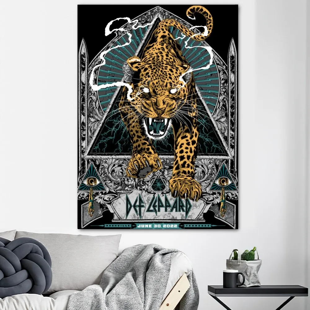 Def L Leppard Band Poster Prints Wall Decals Sticker Pictures Living Room Home Decoration 8 - Def Leppard Merch